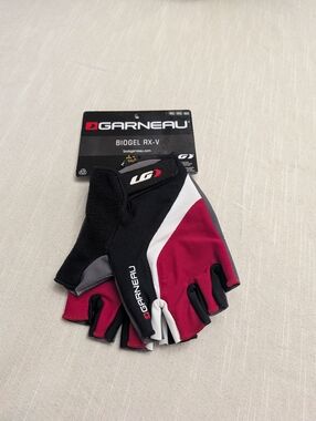 Garneau Biogel RX-V Cycling Gloves - Black, White & Magenta Unisex Size 3XL